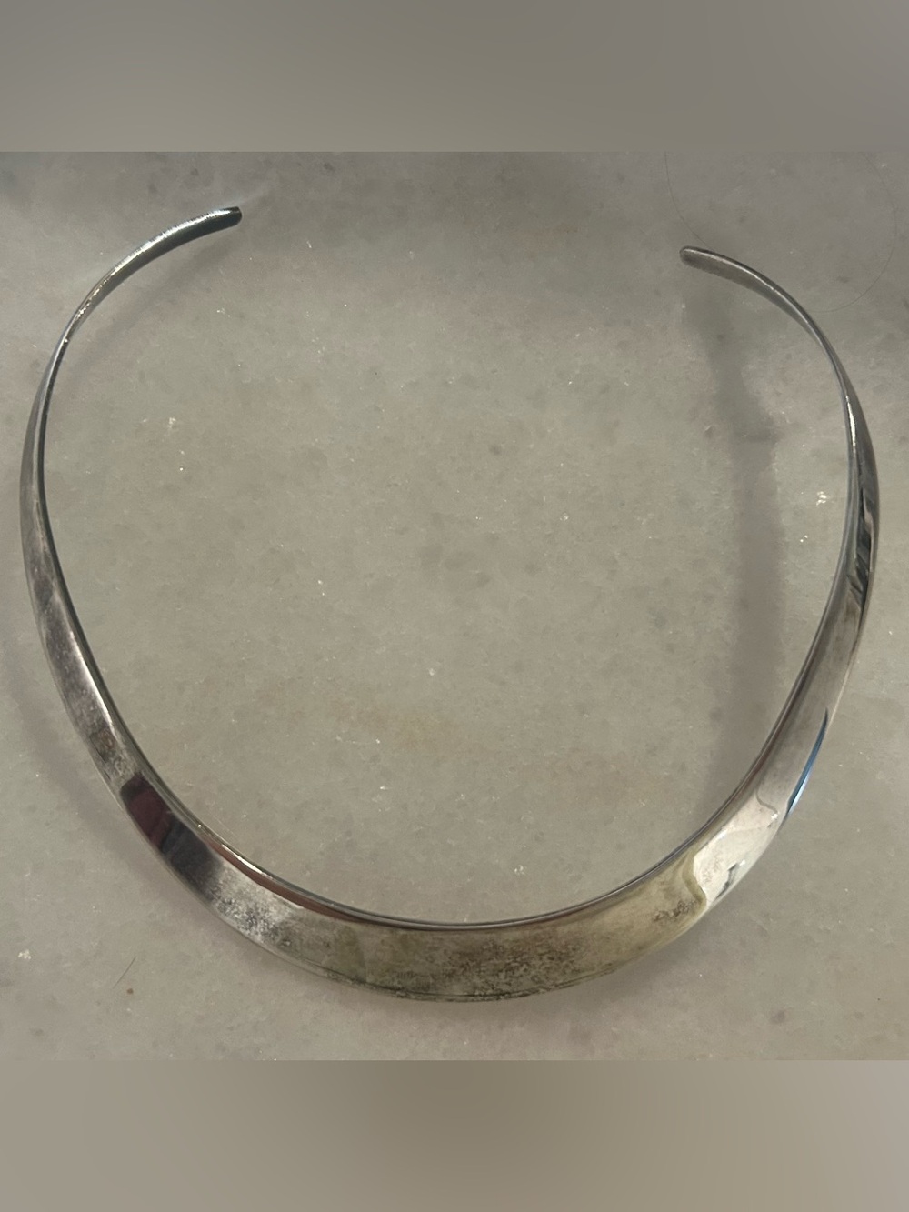 Vintage Taxco Sterling Silver Collar Torque Necklace 45.2 Grams